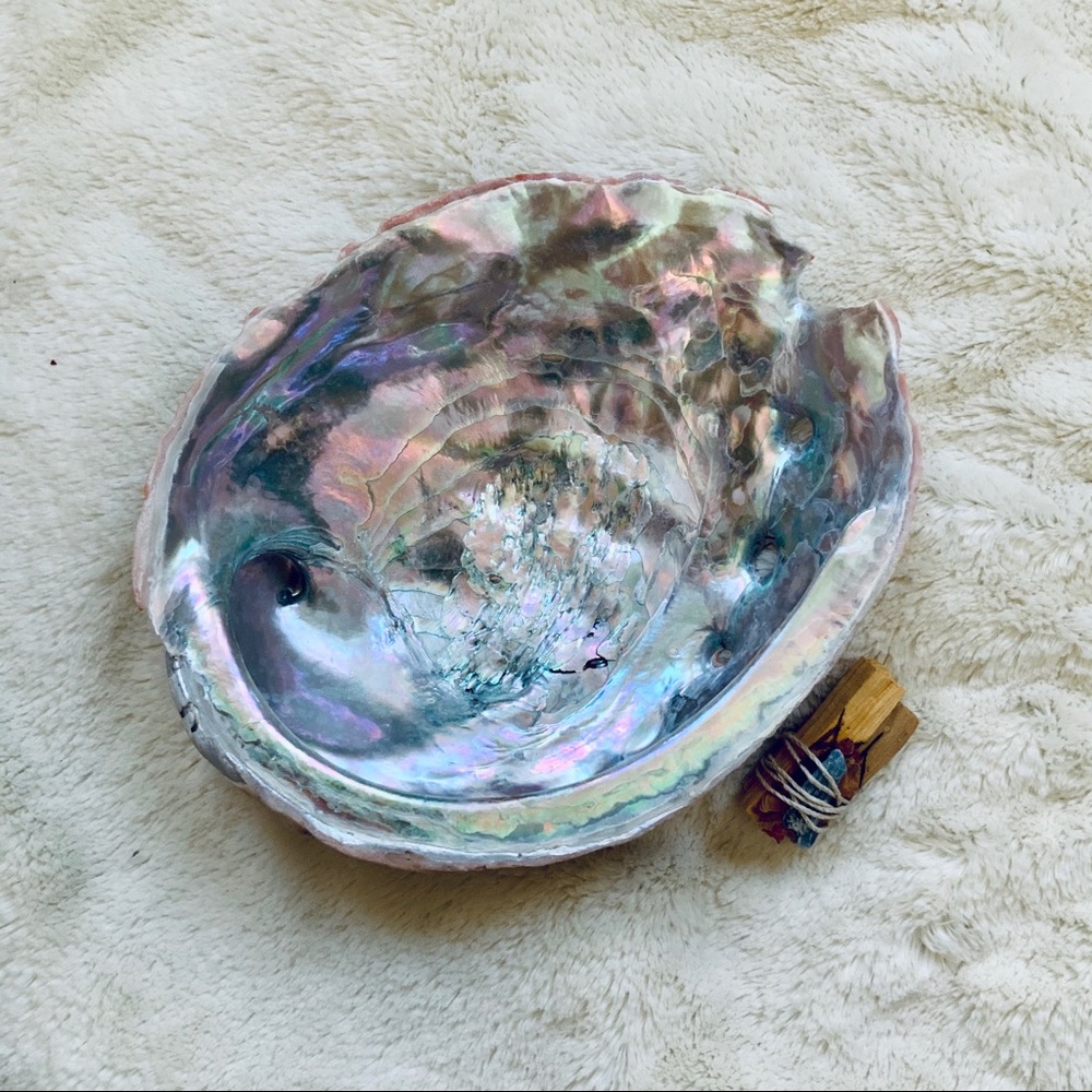 ✨ Large Abalone Shell with Smudge Crystal Bundle